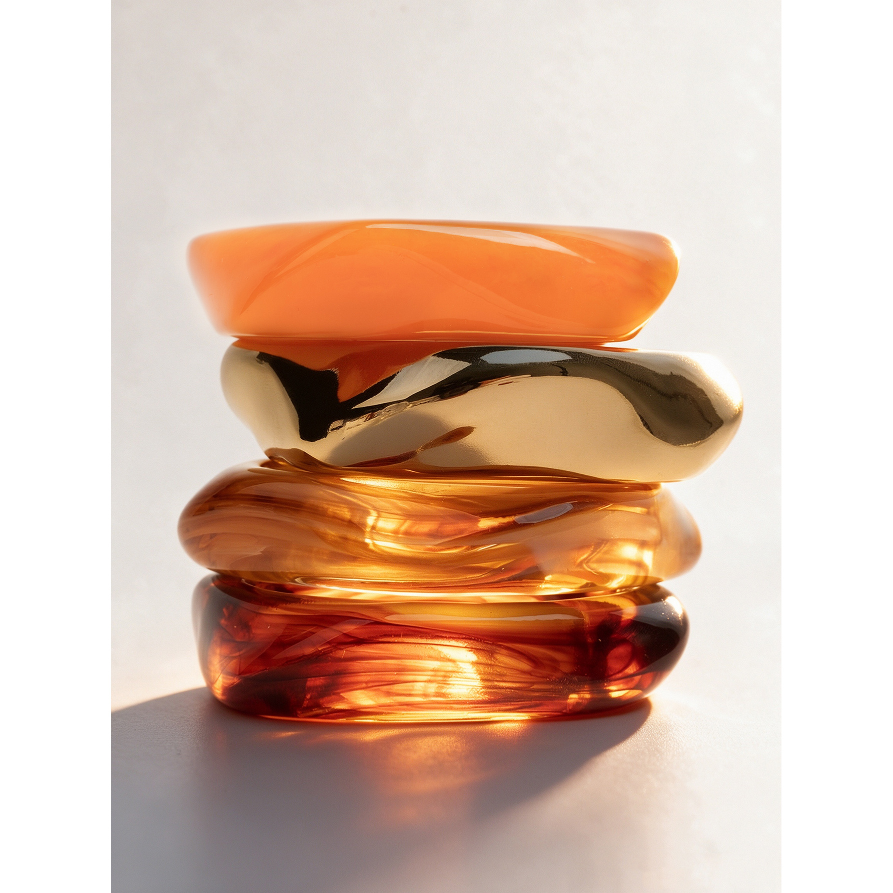 4pc Retro Stackable Bangle Set, Daily & Party Wear